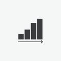 Graphic Bars Statistics Icon Flat