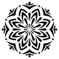 Mandala. Vector decorative elements. Oriental pattern, vector illustration. Black and white. Design for coloring book, tattoo, gre