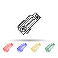 Graphic card multi color style icon. Simple thin line, outline vector of computer parts icons for ui and ux, website or mobile Royalty Free Stock Photo