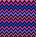 Graphic Chevron print in fuchsia pink, purple and blues.