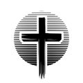 Graphic christian cross symbol icon