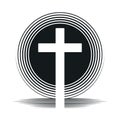 Graphic christian cross symbol icon