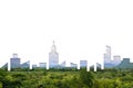 Graphic of City Shape on Forest texture background. Green Building Architecture Royalty Free Stock Photo