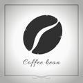 Graphic coffee bean silhouette. Isolated illustration. Vector. Royalty Free Stock Photo
