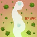 Graphic concept outbreak of new virus Zika. Royalty Free Stock Photo