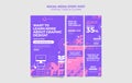 Graphic Course Instagram story, instagram story template, great design, purple background