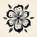 Graphic 2d Design: Petunia In Slavic Folk Art Style