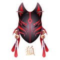 Graphic deamon fox mask Royalty Free Stock Photo