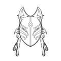 Graphic demon fox mask