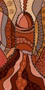 graphic depicting a penis in ethnic style