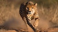 Cheetah in the wilderness of Africa. The cheetah is one of the fastest animals in the world.