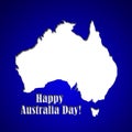 Graphic design Australia Day related in shape of continent