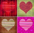 Graphic design background composition with hearts Royalty Free Stock Photo