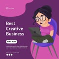 Banner design of best creative business