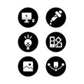Graphic design black and white icon free for commercial use