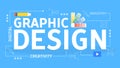 Graphic design concept. Idea of digital art Royalty Free Stock Photo