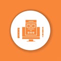 Graphic design courses color glyph icon. Learning basics design
