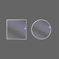 Graphic design 3d icon set. Gradient color. Realistic glassmorphism matte plexiglass shape. Vector illustration.