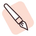 Graphic design detail brush, icon