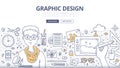 Graphic Design Doodle Concept Royalty Free Stock Photo