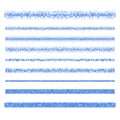 Web design elements - blue page divider line set Royalty Free Stock Photo