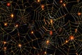 Glowing Spider Webs Royalty Free Stock Photo