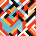 Geometric Constructivism: Futuristic Fragmentation Pattern For Surface Printing