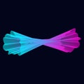 Abstraction of digital multicolored intersections of lines and circles. Design suitable for logo, equalizer, company