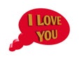 Beautiful i love you graphic design picture Royalty Free Stock Photo