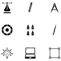 Graphic design icon set Royalty Free Stock Photo