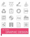 Graphic design icon set Royalty Free Stock Photo