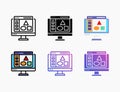 Graphic Design icon set with different styles. Royalty Free Stock Photo