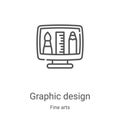 graphic design icon vector from fine arts collection. Thin line graphic design outline icon vector illustration. Linear symbol for Royalty Free Stock Photo