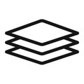 Graphic Design Layers Icon Ideal for Creative and Visual Design