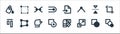 graphic design line icons. linear set. quality vector line set such as blend, resize, unite, align, flip, nodes, export file,