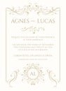 Graphic design page. Wedding invitation