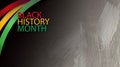 Black History Month title treatment with ribbons graphic background Royalty Free Stock Photo