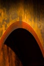 Abstract fire red and orange wall arch texture