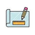 graphic design ruler pencil paper equipment