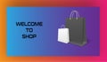 Graphic design shopping bag background