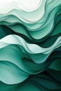 Abstract flowing teal waves in graphic design