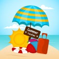 Graphic design of a summer vacation Royalty Free Stock Photo