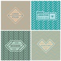 Graphic Design Templates for Logo, Labels and Badges. Abstract Line Patterns Backgrounds. Royalty Free Stock Photo