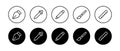 Graphic design tools vector icons set. Digital art and creativity related symbol. Drawing tools sign in circle Royalty Free Stock Photo