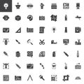 Graphic design tools vector icons set