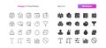 Graphic Design UI Pixel Perfect Well-crafted Vector Thin Line And Solid Icons 30 3x Grid for Web Graphics and Apps.