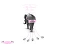 Graphic design vector of just married elephant with cans Royalty Free Stock Photo