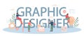 Graphic designer or digital illustrator typographic header concept. Royalty Free Stock Photo