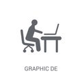 Graphic designer icon. Trendy Graphic designer logo concept on w