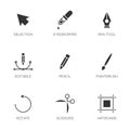 Graphic designer tools icons